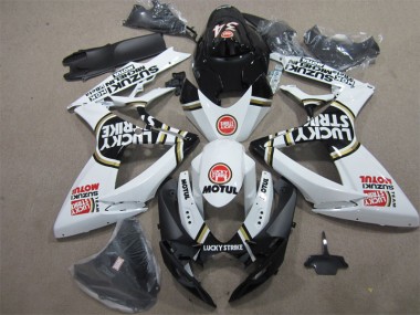 Buy 2006-2007 Black White Lucky Strike Motul Suzuki GSXR600 Bike Fairing UK