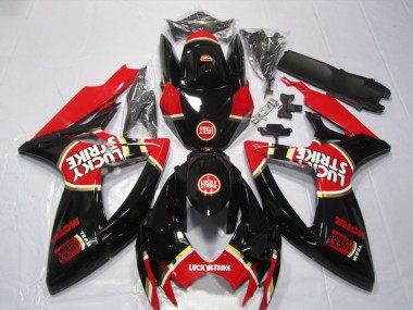 Buy 2006-2007 Black Red Lucky Strike Motul Suzuki GSXR600 Bike Fairing Kit UK