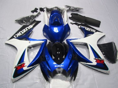 Buy 2006-2007 Blue White Suzuki GSXR600 Motorcycle Fairings Kits UK
