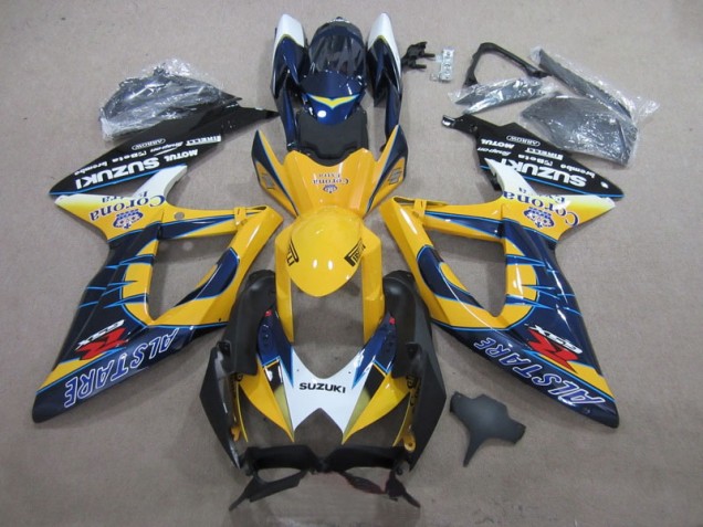 Buy 2008-2010 Blue Yellow Corona Extra Suzuki GSXR600 Motor Bike Fairings UK Buy 2008-2010 Blue Yellow Corona Extra Suzuki GSXR600 Motor Bike Fairings UK