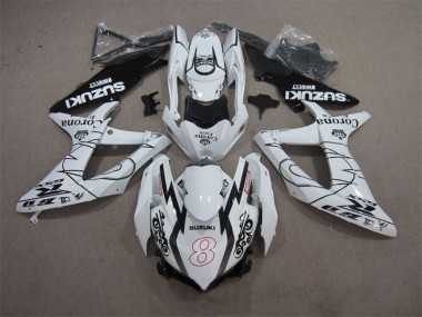 Buy 2008-2010 White Black Corona Extra Motul 8 Suzuki GSXR600 Replacement Motorcycle Fairings UK