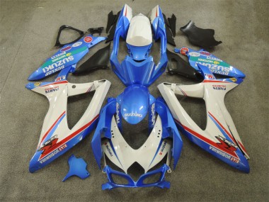 Buy 2008-2010 Blue White with Decals Suzuki GSXR600 Bike Fairing Kit UK