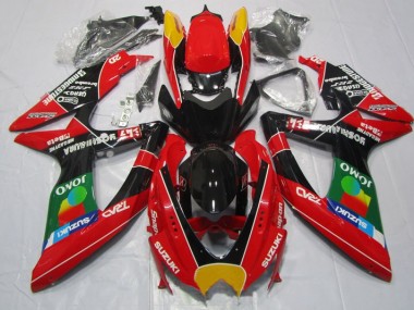 Buy 2008-2010 Red Black Jomo Suzuki GSXR600 Motorbike Fairing Kits UK