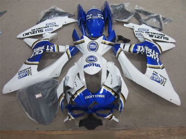 Buy 2008-2010 White Lucky Strike Blue Motul Suzuki GSXR600 Motor Fairings UK