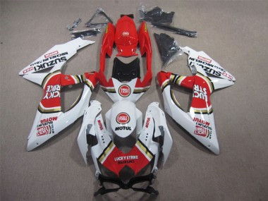 Buy 2008-2010 White Lucky Strike Red Motul Suzuki GSXR600 Motorbike Fairing UK