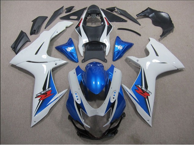 Buy 2011-2021 White Blue Suzuki GSXR600 Motorbike Fairing Kits UK Buy 2011-2021 White Blue Suzuki GSXR600 Motorbike Fairing Kits UK