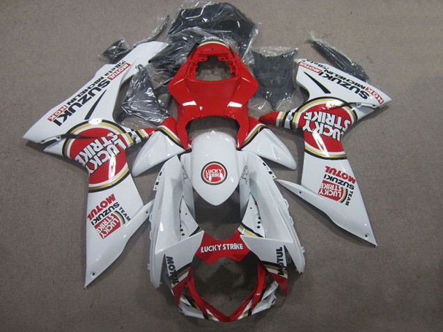 Buy 2011-2021 White Lucky Strike Red Motul Suzuki GSXR600 Motorcycle Fairings Kits UK Buy 2011-2021 White Lucky Strike Red Motul Suzuki GSXR600 Motorcycle Fairings Kits UK