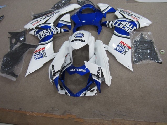 Buy 2011-2021 Blue White Lucky Strike Motul Suzuki GSXR600 Motorcycle Fairings Kit UK Buy 2011-2021 Blue White Lucky Strike Motul Suzuki GSXR600 Motorcycle Fairings Kit UK