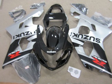 Buy 2004-2005 Black White Suzuki GSXR750 Motorbike Fairing Kits UK