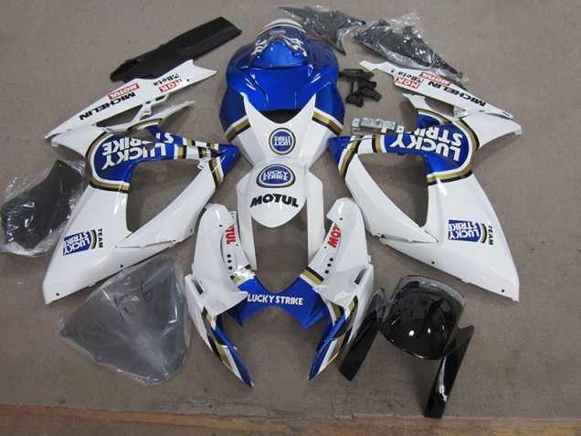 Buy 2006-2007 Blue White Lucky Strike Motul Suzuki GSXR750 Motorbike Fairings UK Buy 2006-2007 Blue White Lucky Strike Motul Suzuki GSXR750 Motorbike Fairings UK