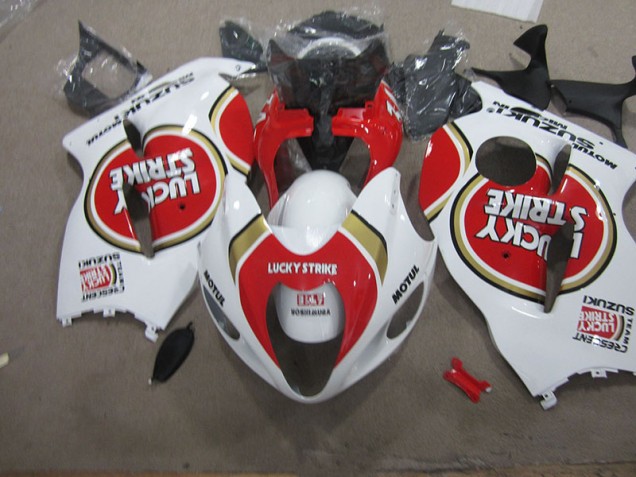 Buy 1996-2007 White Lucky Strike Motul Suzuki GSXR1300 Hayabusa Motorcycle Fairings Kit UK Buy 1996-2007 White Lucky Strike Motul Suzuki GSXR1300 Hayabusa Motorcycle Fairings Kit UK