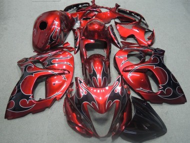Buy 2008-2019 Red Black Flame Suzuki GSXR1300 Hayabusa Motorcyle Fairings UK