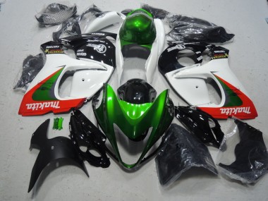 Buy 2008-2019 White Green Makita Suzuki GSXR1300 Hayabusa Replacement Fairings UK