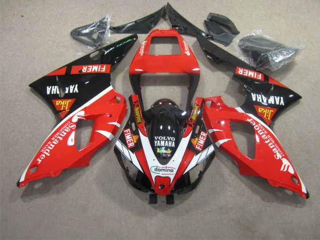 Buy 1998-1999 Red Black White Santander Yamaha YZF R1 Motorcyle Fairings UK Buy 1998-1999 Red Black White Santander Yamaha YZF R1 Motorcyle Fairings UK