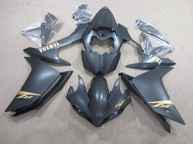 Buy 2007-2008 Black Gold Decal Yamaha YZF R1 Bike Fairings UK