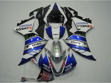 Buy 2012-2014 Blue White IVECO Yamaha YZF R1 Motorcylce Fairings UK