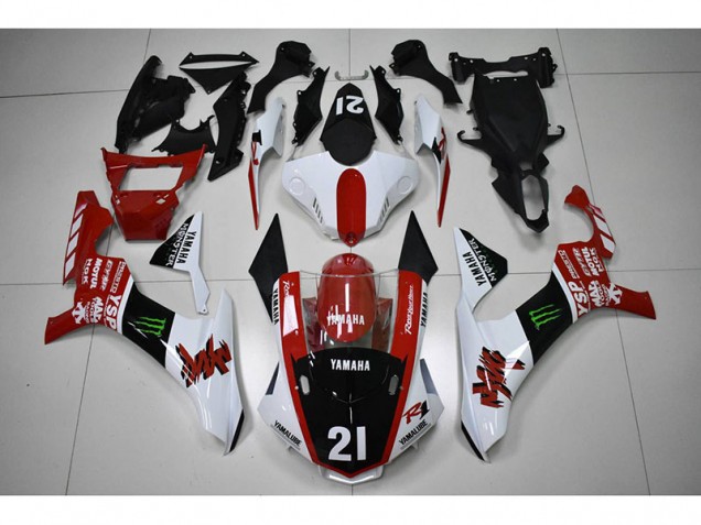 Buy 2015-2019 Red Black 21 Yamaha YZF R1 Motorcycle Fairings Kit UK