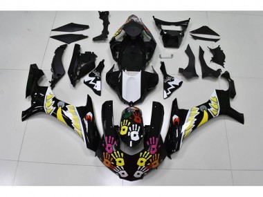 Buy 2015-2019 Black White Yamaha YZF R1 Motorcylce Fairings UK