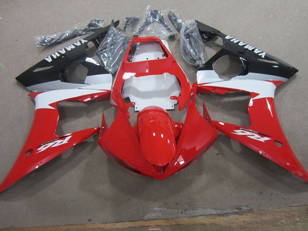 Buy 2003-2005 Red White Yamaha YZF R6 Motorcycle Fairings UK
