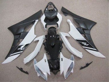 Buy 2006-2007 White Black Yamaha YZF R6 Motor Bike Fairings UK