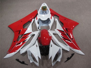 Buy 2006-2007 Red White Yamaha YZF R6 Motorcycle Replacement Fairings UK